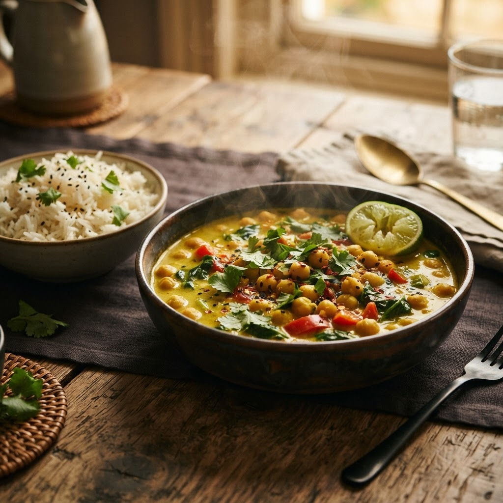 Golden Coconut Chickpea Curry